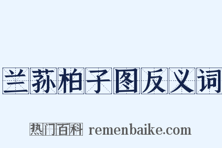 兰荪柏子图反义词是什么意思的图片